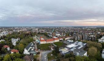 Drone panorama of the Hessian university city Darmstadt in Germany photo