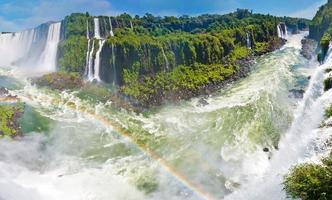 Picture from the spectacular Iguacu National Park with the impressive waterfalls on the border between Argentina and Brazil photo