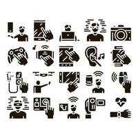 Gadget And Device Glyph Set Vector