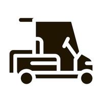 Caddy Golf Car Icon Vector Glyph Illustration