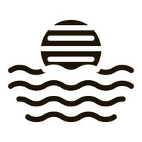 Ball On Sand Icon Vector Glyph Illustration