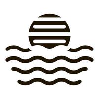 Ball On Sand Icon Vector Glyph Illustration