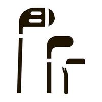 golf putters icono vector glifo ilustración