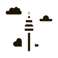 Korean Tower Icon Vector Glyph Illustration