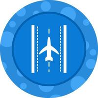 Plane on Runway Vector Icon