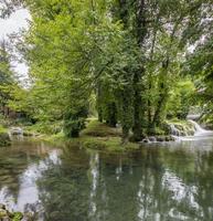 View over the fabulous and mystic town Rastoke in Croatia during daytime photo