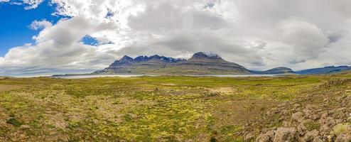 Picture of wild and deserted nature in eastern iceland in summer during daytime photo