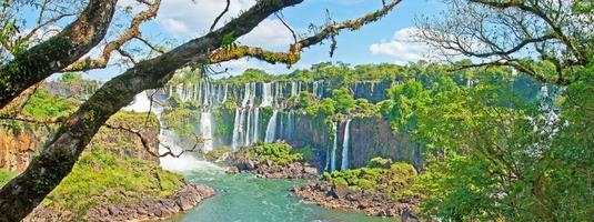 foto del espectacular parque nacional iguacu con las impresionantes cascadas en la frontera entre argentina y brasil