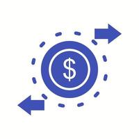 Beautiful Money circulation Vector Glyph icon