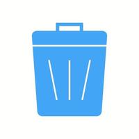 Beautiful Dustbin Vector Glyph icon