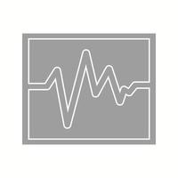 Beautiful ECG Vector Glyph icon