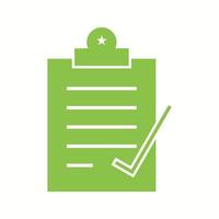 Beautiful Check Report Glyph Vector Icon