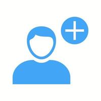 Beautiful Create User Glyph Vector Icon