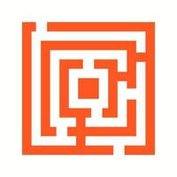 Beautiful Maze Vector Glyph icon