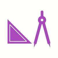 Beautiful Geometry Tools Glyph Vector Icon