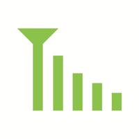 Beautiful Mobile Signals Glyph Vector Icon