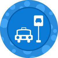 Taxi Stand Vector Icon