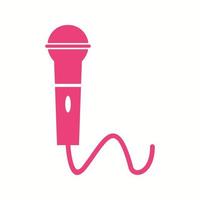 Beautiful Microphone Glyph Vector Icon