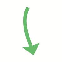Beautiful Arrow Pointing Down Glyph Vector Icon