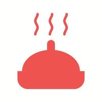 hermoso icono de vector de glifo de comida caliente