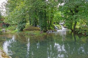 View over the fabulous and mystic town Rastoke in Croatia during daytime photo