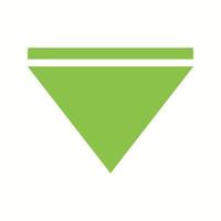 Beautiful Arrow Down Glyph Vector Icon
