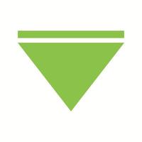 Beautiful Arrow Down Glyph Vector Icon