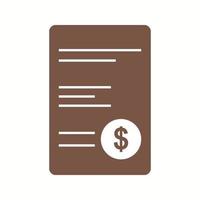 Beautiful Money Report Glyph Vector Icon