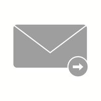 Beautiful Sending Message Glyph Vector Icon