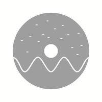 Beautiful Doughnut Sprinkled Glyph Vector Icon