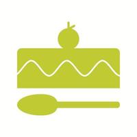 Beautiful Small Cake Glyph Vector Icon