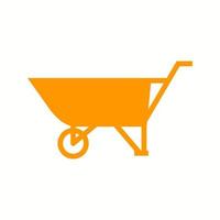 Beautiful Wheelbarrow Glyph Vector Icon