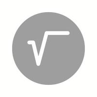 Beautiful Square Root Symbol Glyph Vector Icon