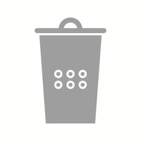 Beautiful Dust Bin Glyph Vector Icon