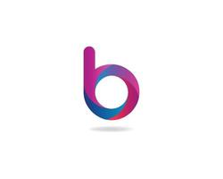 abstract b letter logo design vector