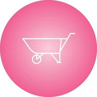 Beautiful wheelbarrow Line Vector Icon