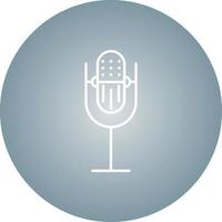 Beautiful Mic Line Vector Icon