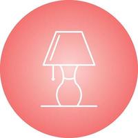 hermoso icono de vector de línea de lámpara de mesa