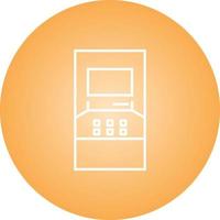 Beautiful ATM Machine Line Vector Icon
