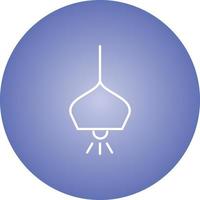 Beautiful Hanging Light Line Vector Icon