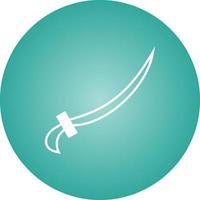 Beautiful Arabic Sword Line Vector Icon