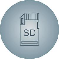 Beautiful Sd card vector line icon