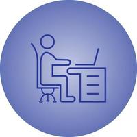 Beautiful Workplace vector line icon