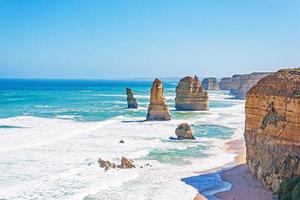 View over the rugged, wild coastline of the 12 Apostles in South Australia photo