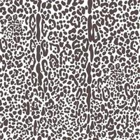 Leopard skin seamless pattern. Cheetah black and white print. Jaguar monochrome abstract ornament. Vector design.