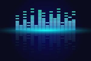 Equaliser neon wave. Audio eq soundwaves. Music bat background. Abstract vector illustration