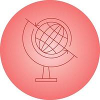 Beautiful globe line icon vector