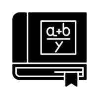 icono de vector de libro de álgebra