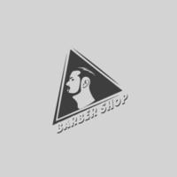 Barber shop. Handsome man with beard and mustache. with a basic triangular shape. vector