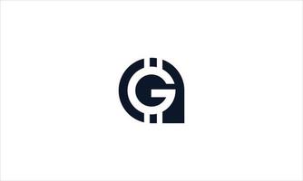 letter G logo with geometric shape vector